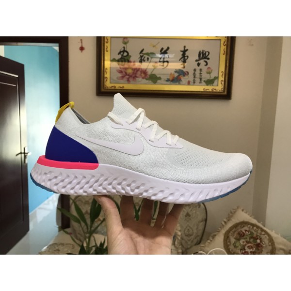 Nike Epic React Flyknit White Racer Blue AQ0067-101