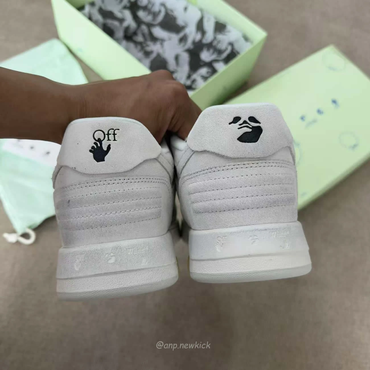 Off White Out Of Office Ooo Low Tops Vintage Suede Destressed White Omia189f22lea0120101 (3) - www.newkick.vip