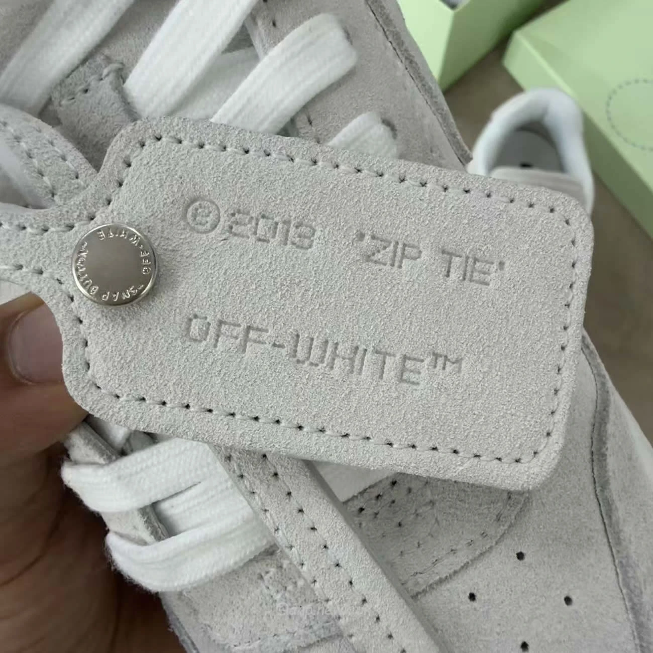 Off White Out Of Office Ooo Low Tops Vintage Suede Destressed White Omia189f22lea0120101 (5) - www.newkick.vip