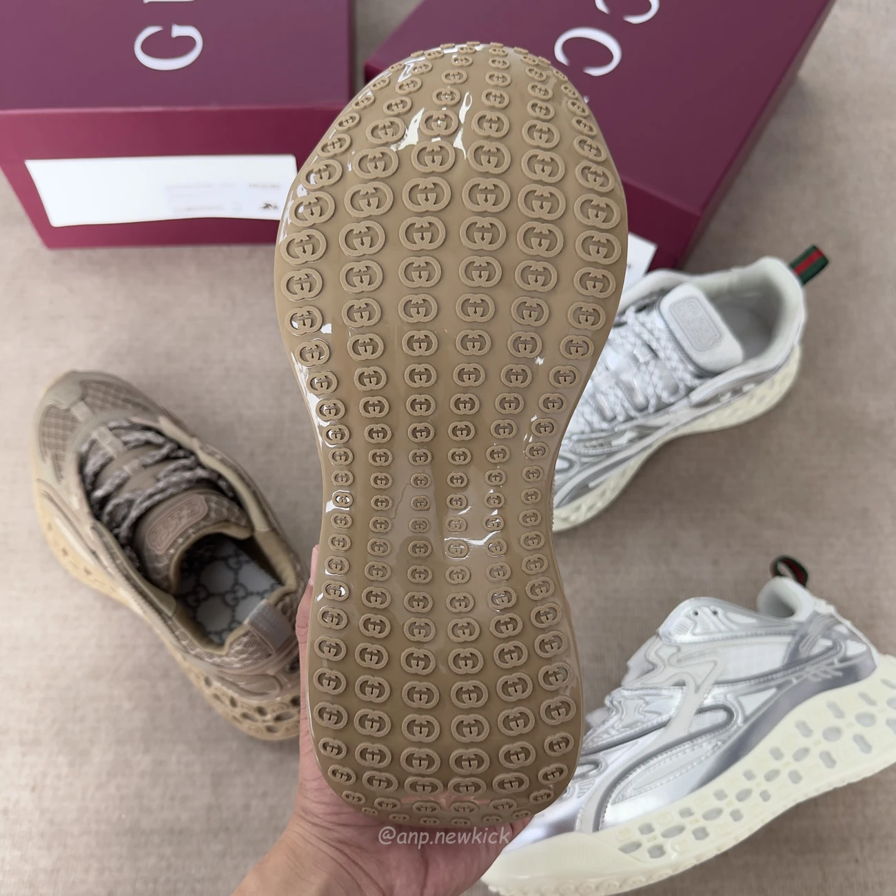 Gucci Cub3d Sneaker Light Grey White Brown Demetra 819709 Faebe 2847 (7) - www.newkick.vip Gucci Cub3d Sneaker Light Grey White Brown Demetra 819709 Faebe 2847 (7) - www.newkick.vip