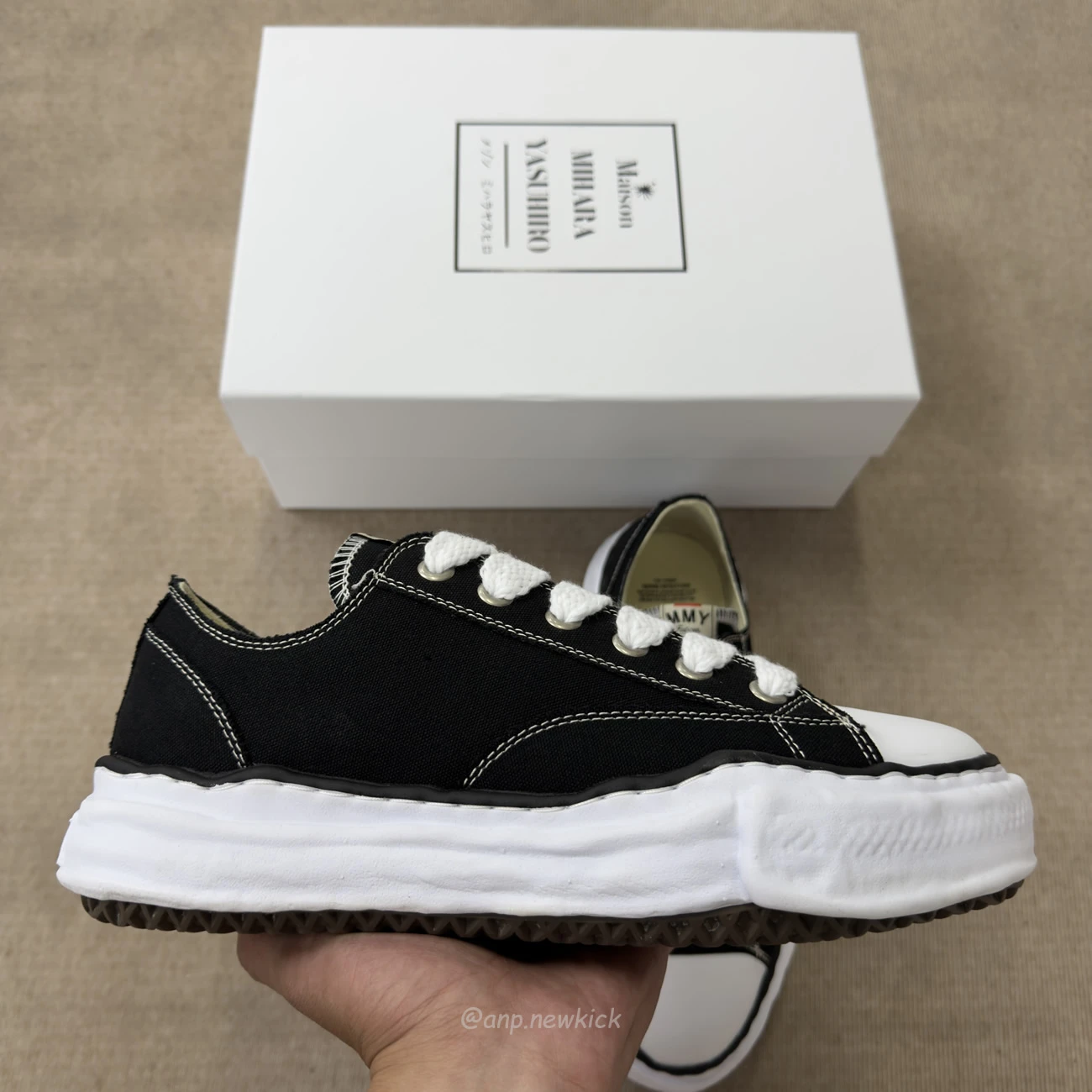 Maison Mihara Yasuhiro Peterson Og Sole Canvas Low Black A01fw702 Blk (5) - www.newkick.vip Maison Mihara Yasuhiro Peterson Og Sole Canvas Low Black A01fw702 Blk (5) - www.newkick.vip