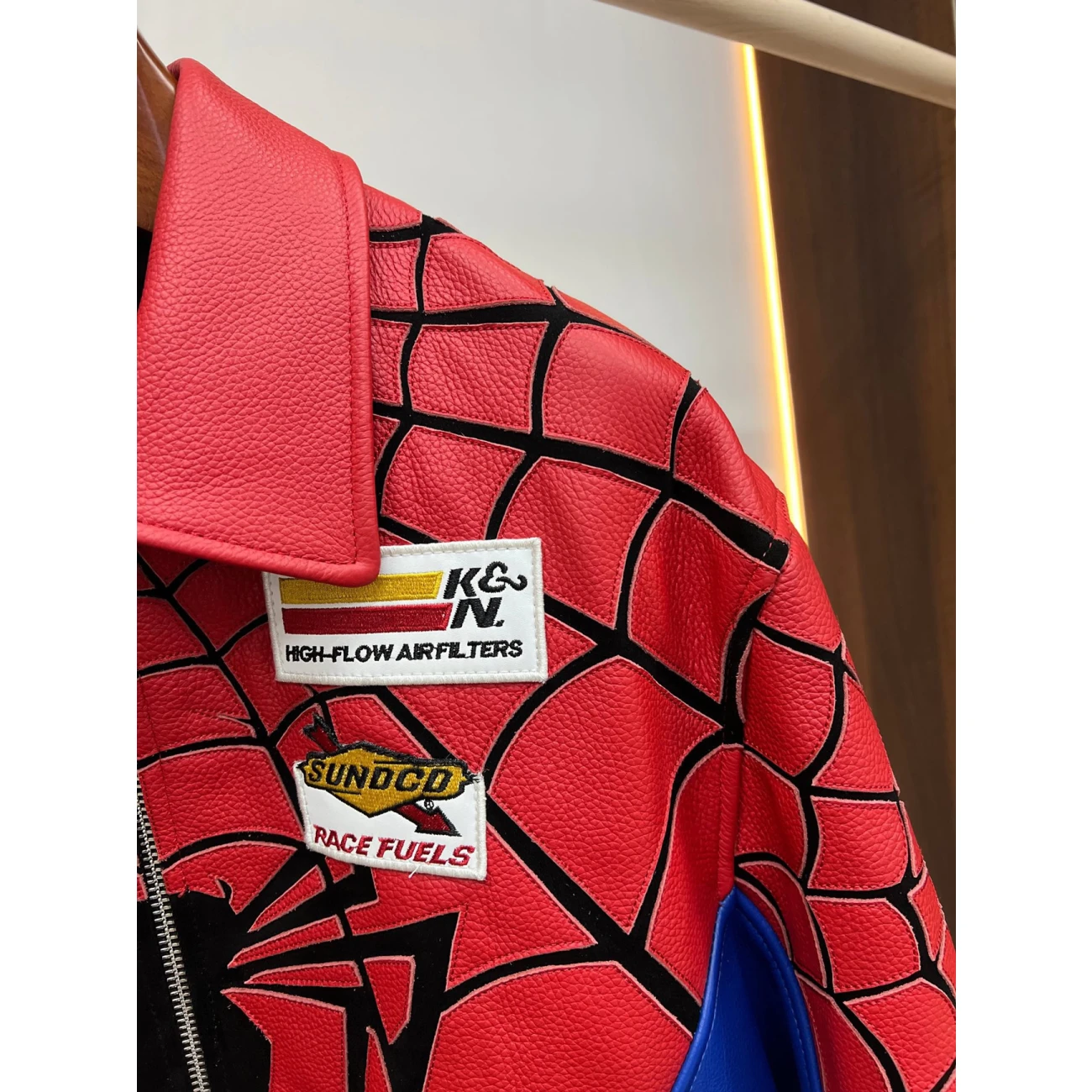 Supreme Vanson Leathers Spider Man Jacket Multicolor Ss26 (11) - www.newkick.org