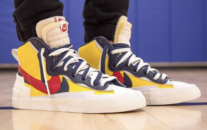 Sacai Nike Blazer Mid On Feet Navy Blue Bv0072 001 Yellow Bv0072 700 (1) - www.newkick.org Sacai Nike Blazer Mid On Feet Navy Blue Bv0072 001 Yellow Bv0072 700 (1) - www.newkick.org