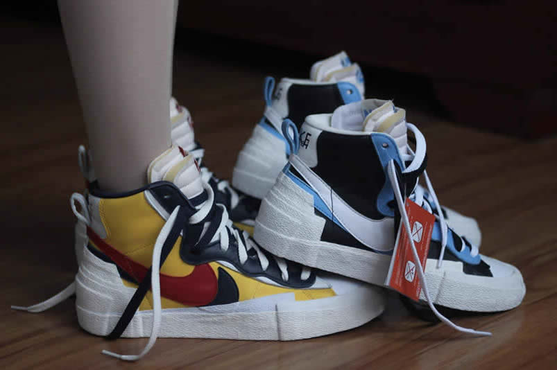 Sacai Nike Blazer Mid On Feet Navy Blue Bv0072 001 Yellow Bv0072 700 (3) - www.newkick.org Sacai Nike Blazer Mid On Feet Navy Blue Bv0072 001 Yellow Bv0072 700 (3) - www.newkick.org